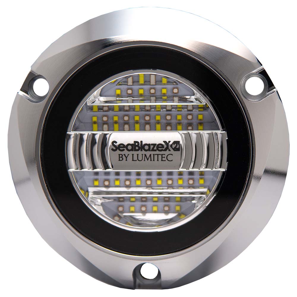 Lumitec SeablazeX2 Underwater Light Dual Color White Blue Polished Housing [101592] - The Happy Skipper