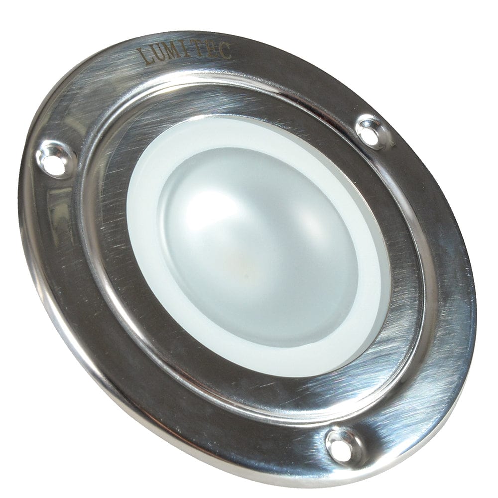 Lumitec Shadow - Flush Mount Down Light - Polished SS Finish - 3-Color Red/Blue Non Dimming w/White Dimming [114118] - The Happy Skipper