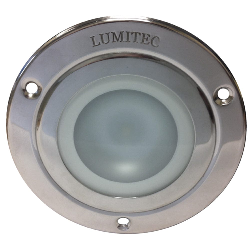 Lumitec Shadow - Flush Mount Down Light - Polished SS Finish - 3-Color Red/Blue Non Dimming w/White Dimming [114118] - The Happy Skipper