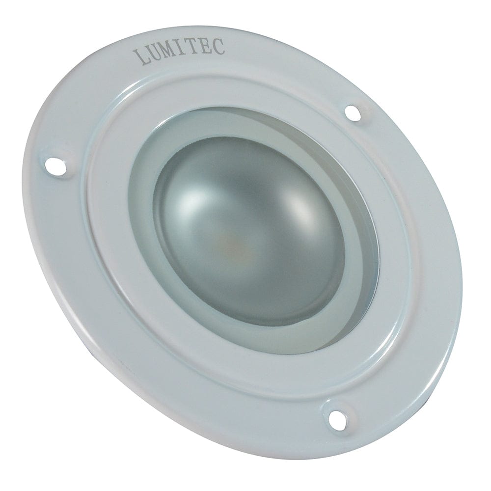 Lumitec Shadow - Flush Mount Down Light - White Finish - 3-Color Red/Blue Non-Dimming w/White Dimming [114128] - The Happy Skipper