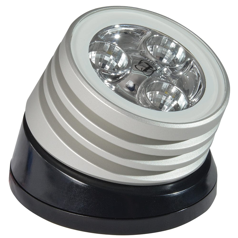 Lumitec Zephyr LED Spreader/Deck Light -Brushed, Black Base - White Non-Dimming [101326] - The Happy Skipper