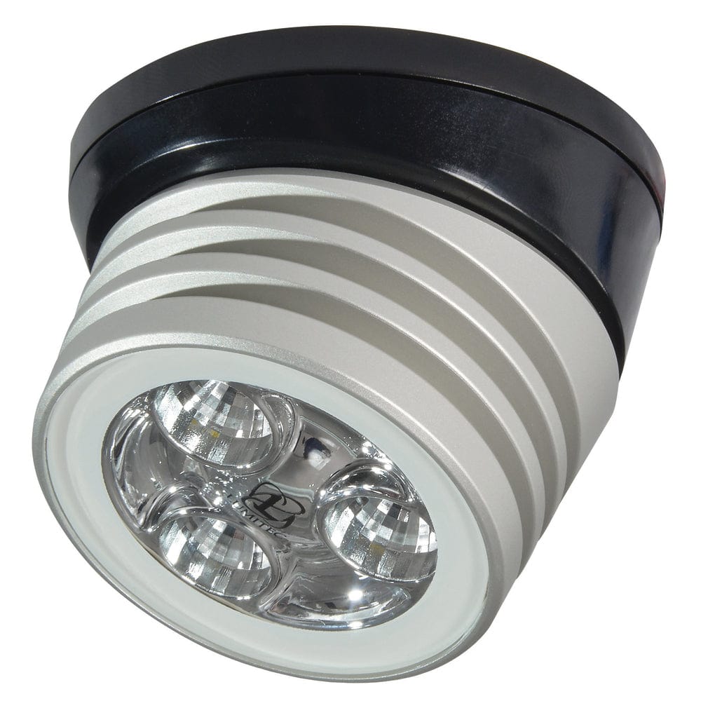 Lumitec Zephyr LED Spreader/Deck Light -Brushed, Black Base - White Non-Dimming [101326] - The Happy Skipper