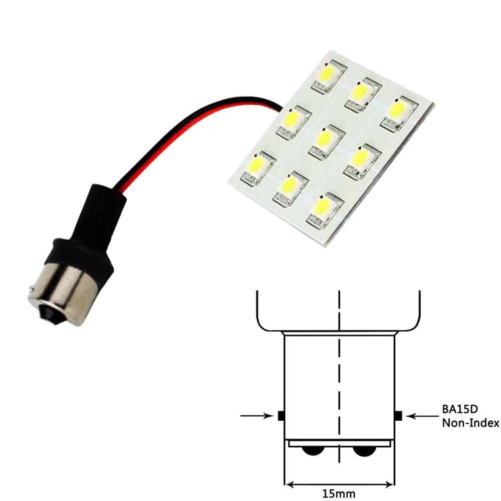 Lunasea Bayonet 9 LED Bulb BA15D - 12VAC or 10-30VDC/2W/149 Lumens - Warm White [LLB-269W-21-00] - The Happy Skipper