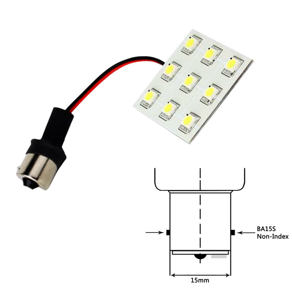 Lunasea Bayonet 9 LED Bulb BA15S - 12VAC or 10-30VDC/2W/149 Lumens - Warm White [LLB-229W-21-00] - The Happy Skipper