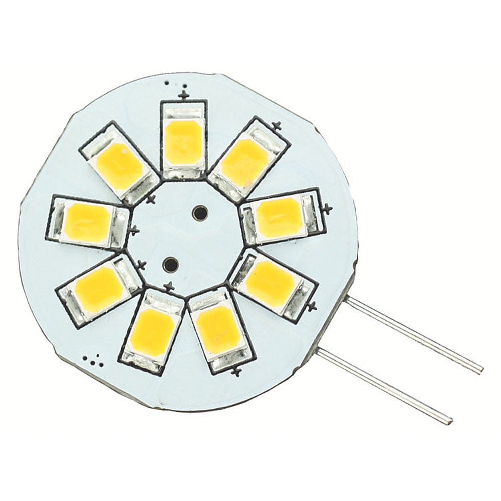 Lunasea G4 8 LED Side Pin Light Bulb - 12VAC or 10-30VDC/1.2W/123 Lumens - Warm White [LLB-216W-21-00] - The Happy Skipper