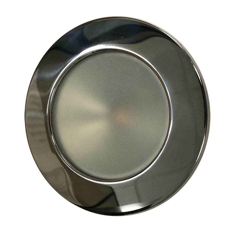 Lunasea Gen 3 Indoor/Outdoor Recessed 3.5 LED Light - 2700K 85 CRI Dimmable COB LED - Warm White/Polished SS Bezel [LLB-46WW-3A-SS] - The Happy Skipper