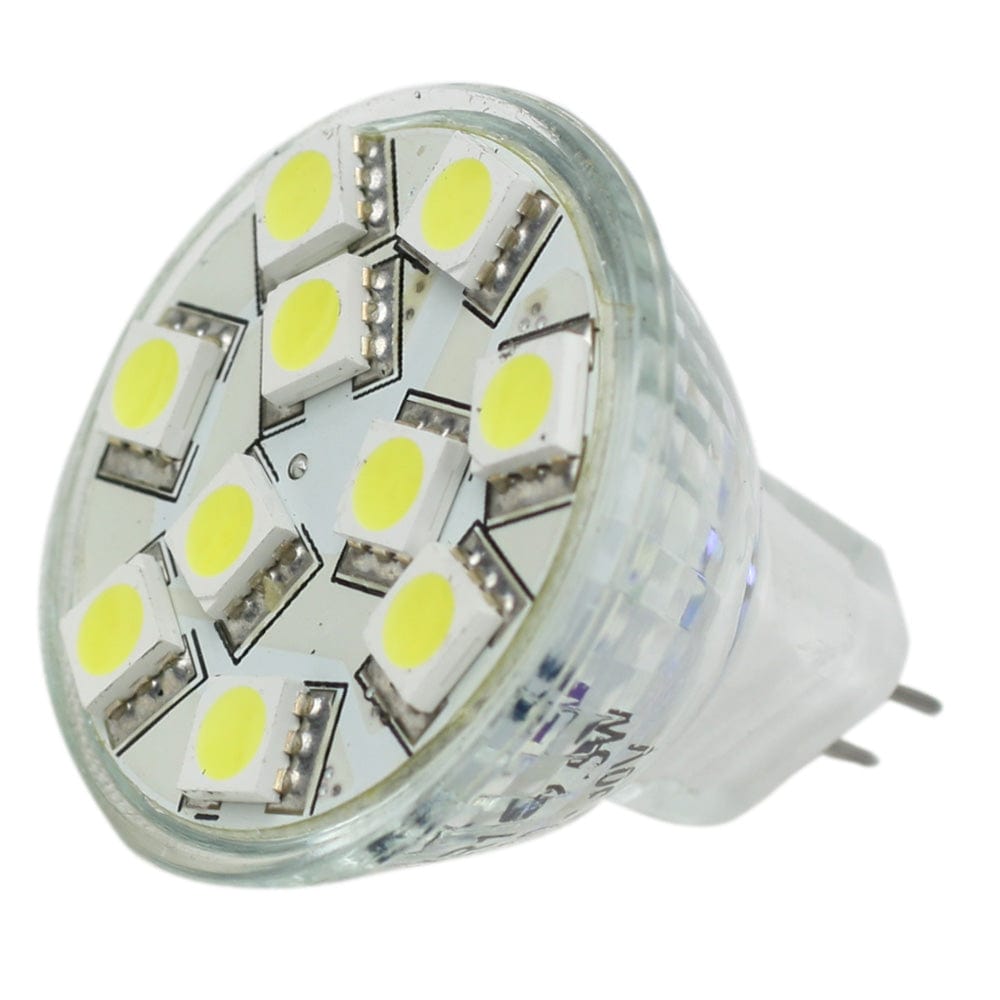 Lunasea MR11 10 LED Light Bulb - Cool White [LLB-11TD-61-00] - The Happy Skipper