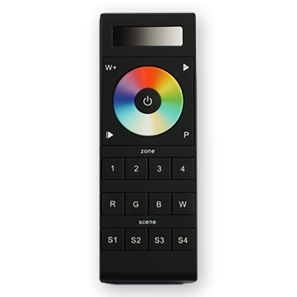 Lunasea RGBW Handheld 4-Zone Controller w/Color Wheel, 4 Memories, Batteries Holder [LLB-45WG-01-00] - The Happy Skipper