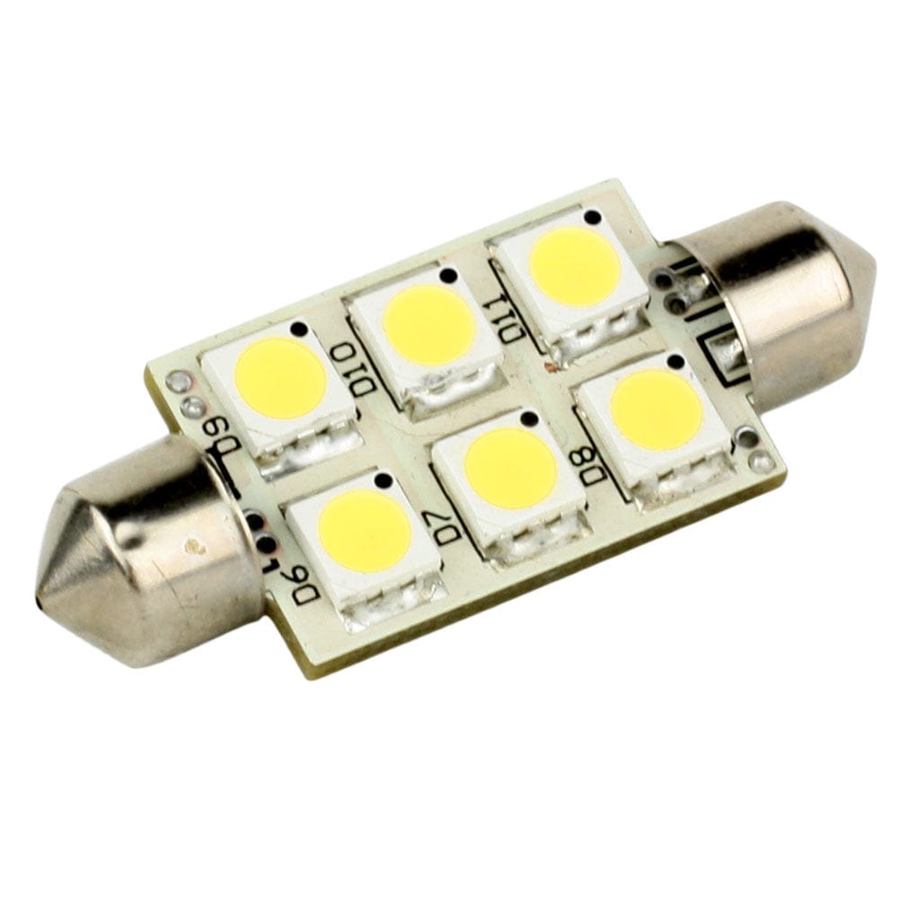 Lunasea Single-Sided 6 LED Festoon - 10-30VDC/1.5W/97 Lumens - Warm White [LLB-186W-21-00] - The Happy Skipper