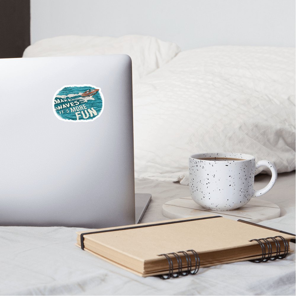 Make Waves It's More Fun™ Sticker - The Happy Skipper