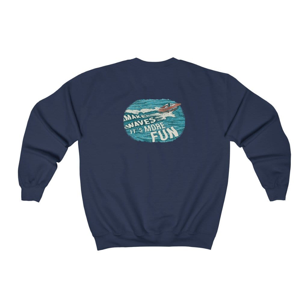 Make Waves It's More Fun™ Unisex Heavy Blend™ Crewneck Sweatshirt - The Happy Skipper