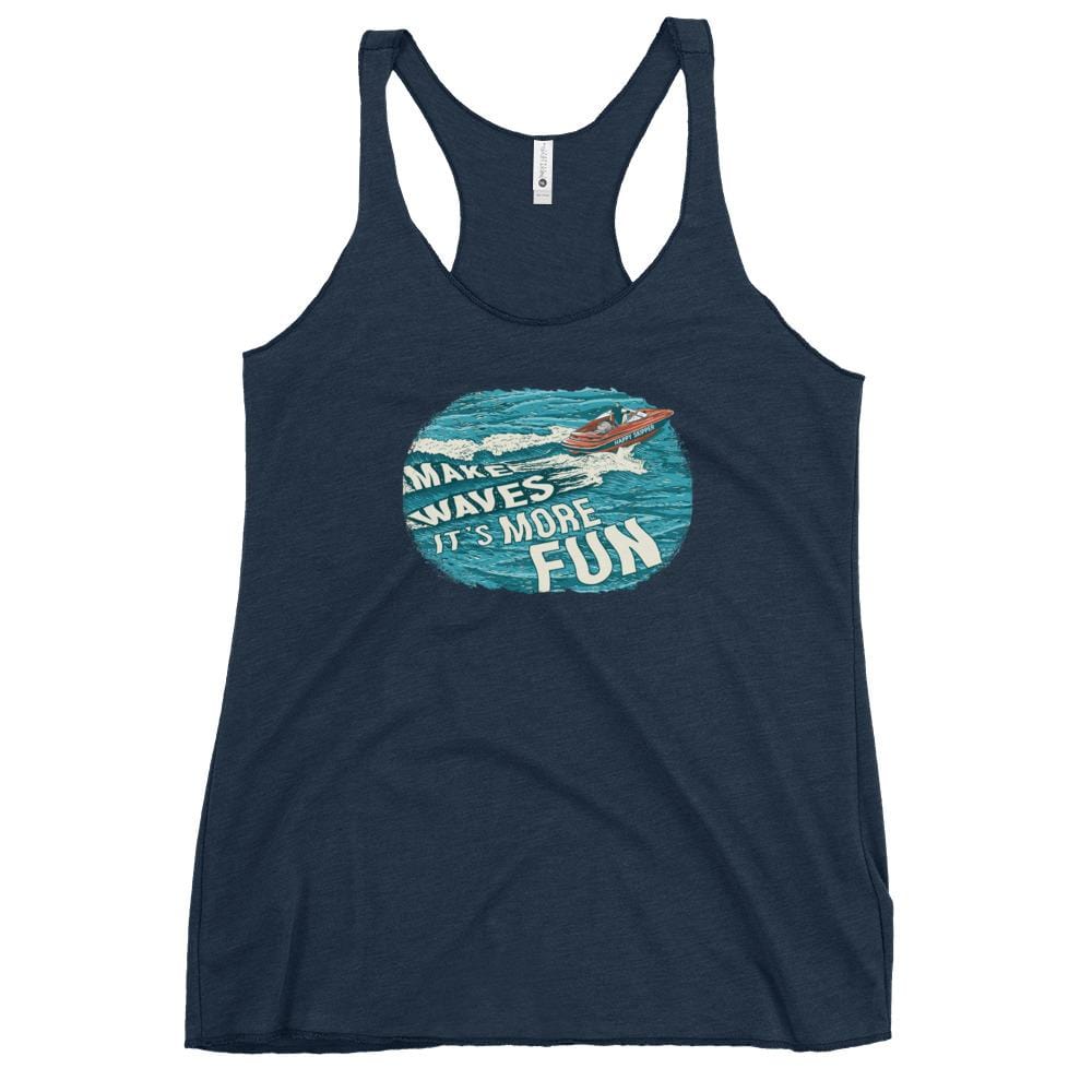 Make Waves It's More Fun™ Women's Racerback Tank - The Happy Skipper