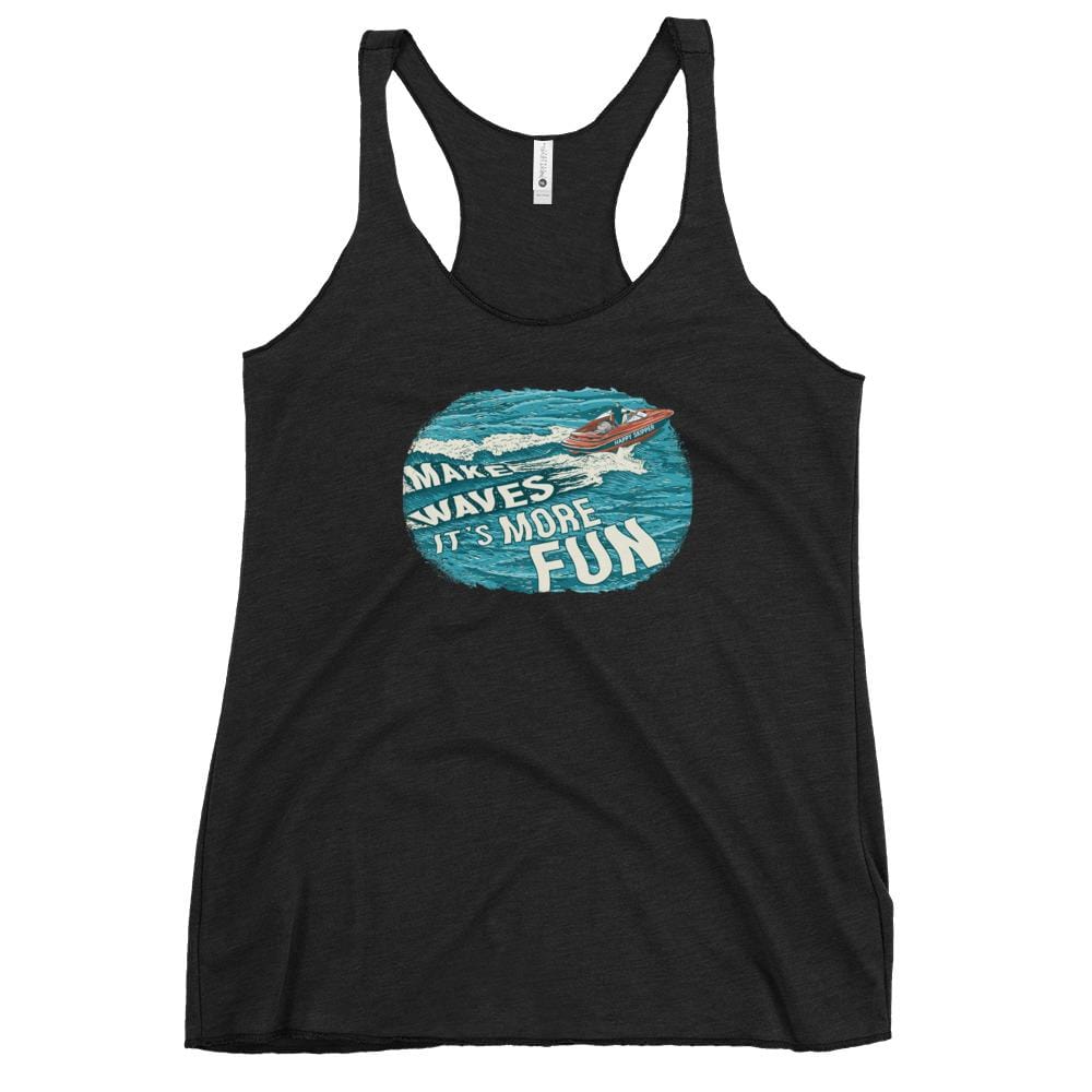 Make Waves It's More Fun™ Women's Racerback Tank - The Happy Skipper