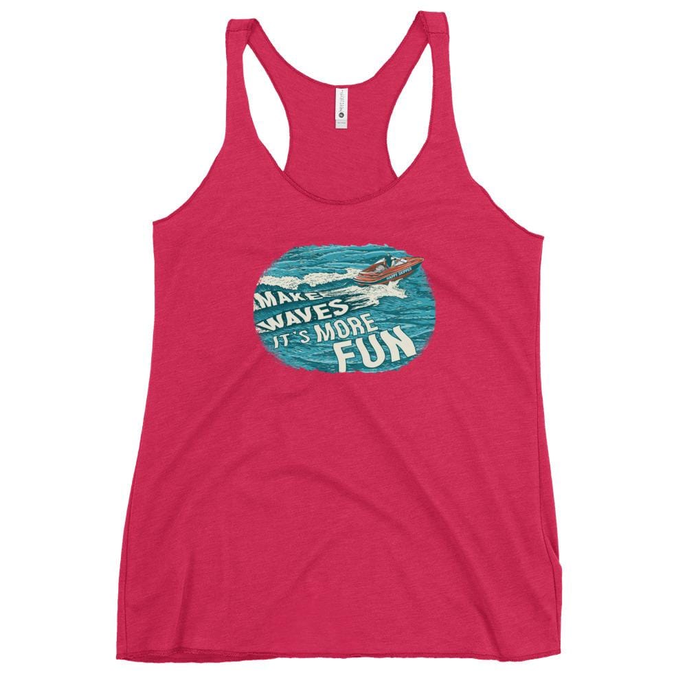 Make Waves It's More Fun™ Women's Racerback Tank - The Happy Skipper