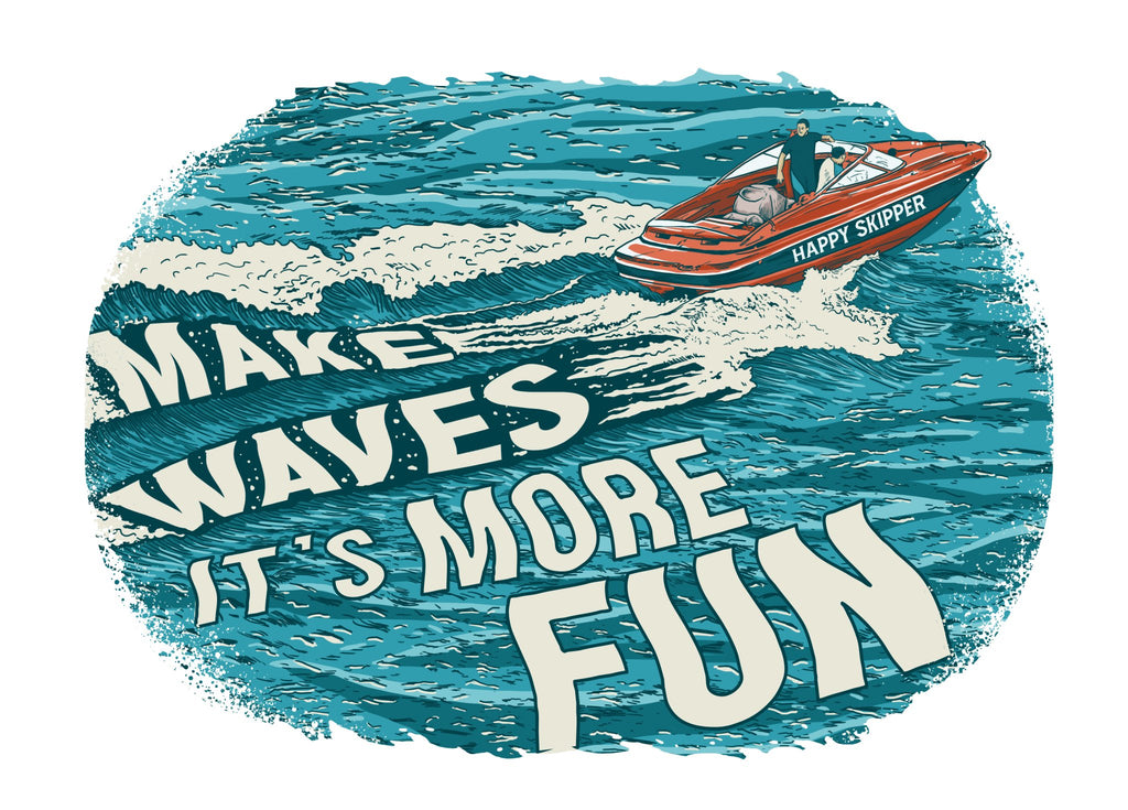 Make Waves It's More Fun™ Youth Short Sleeve T-Shirt - The Happy Skipper