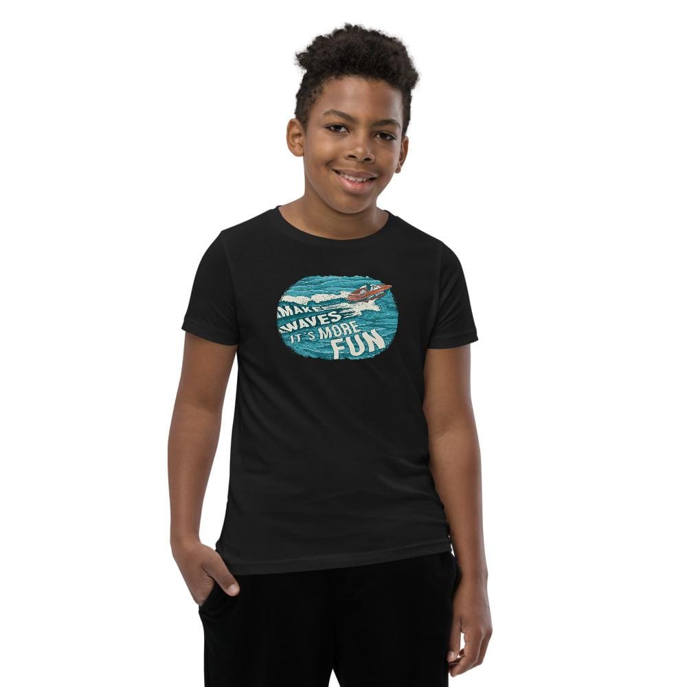 Make Waves It's More Fun™ Youth Short Sleeve T-Shirt - The Happy Skipper