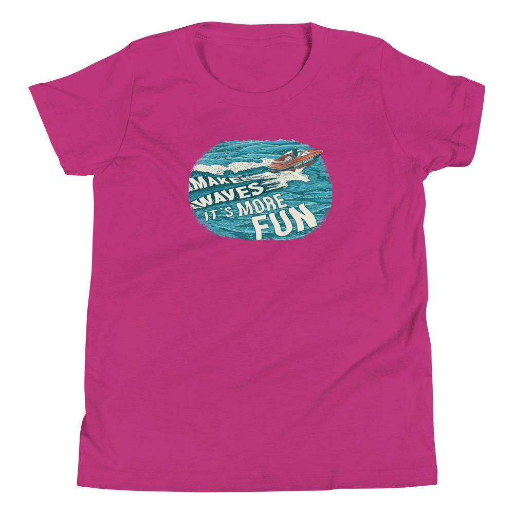 Make Waves It's More Fun™ Youth Short Sleeve T-Shirt - The Happy Skipper