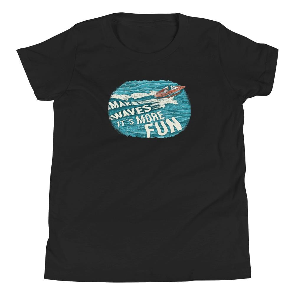 Make Waves It's More Fun™ Youth Short Sleeve T-Shirt - The Happy Skipper