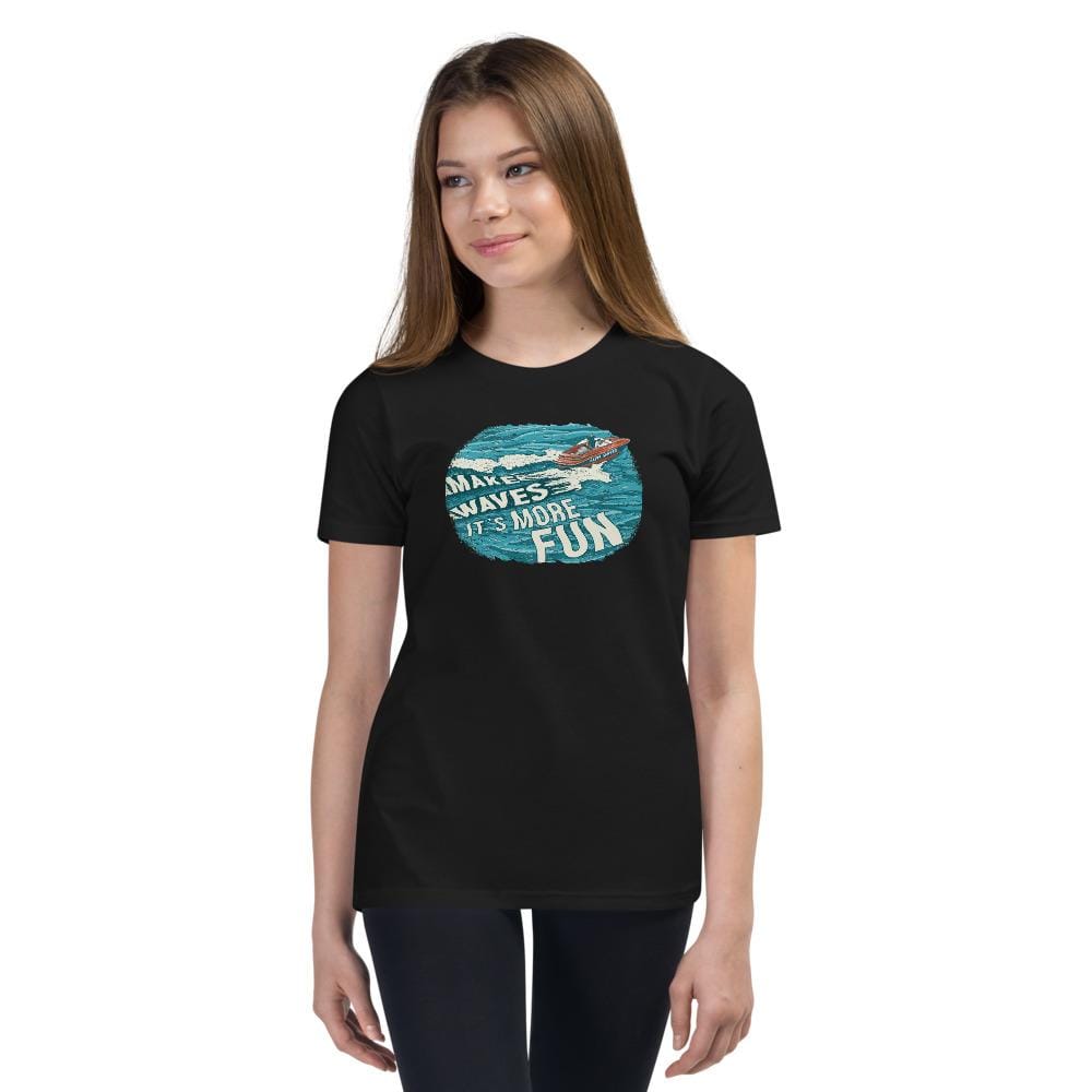 Make Waves It's More Fun™ Youth Short Sleeve T-Shirt - The Happy Skipper