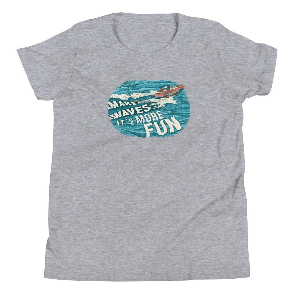 Make Waves It's More Fun™ Youth Short Sleeve T-Shirt - The Happy Skipper