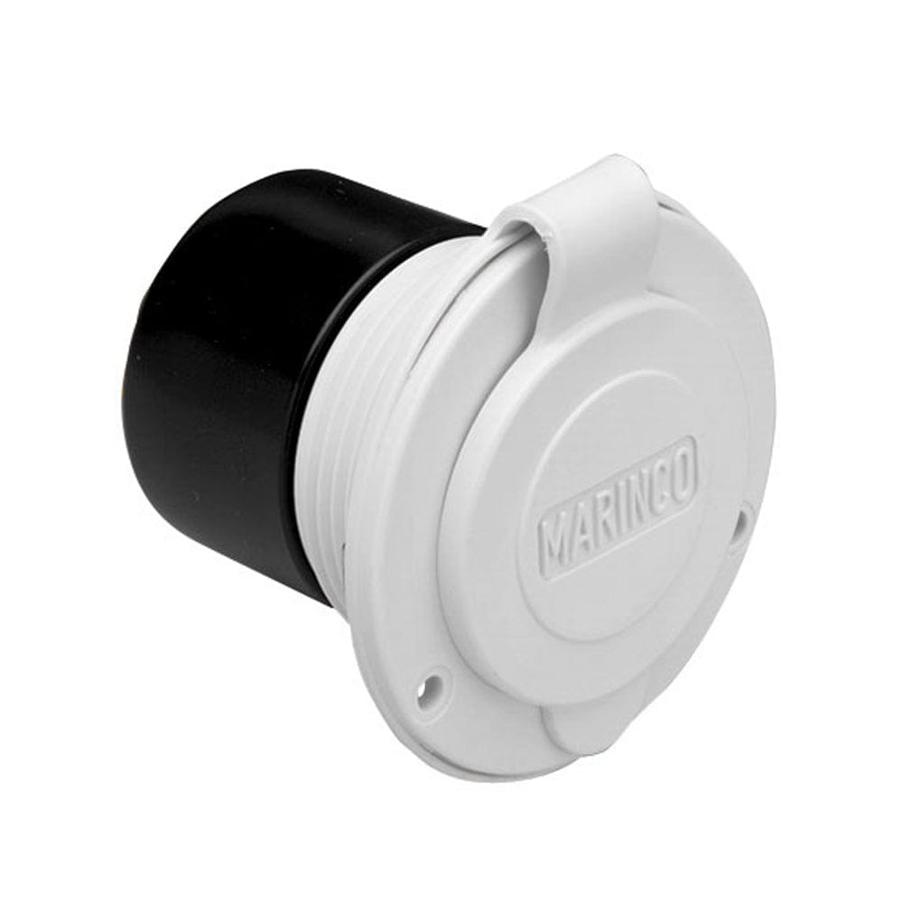 Marinco 15A 125V On-Board Charger Inlet - Front Mount - White [150BBIW] - The Happy Skipper