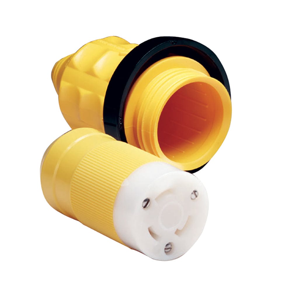 Marinco 305CRCN.VPK 30A Female Connector w/Cover & Rings [305CRCN.VPK] - The Happy Skipper