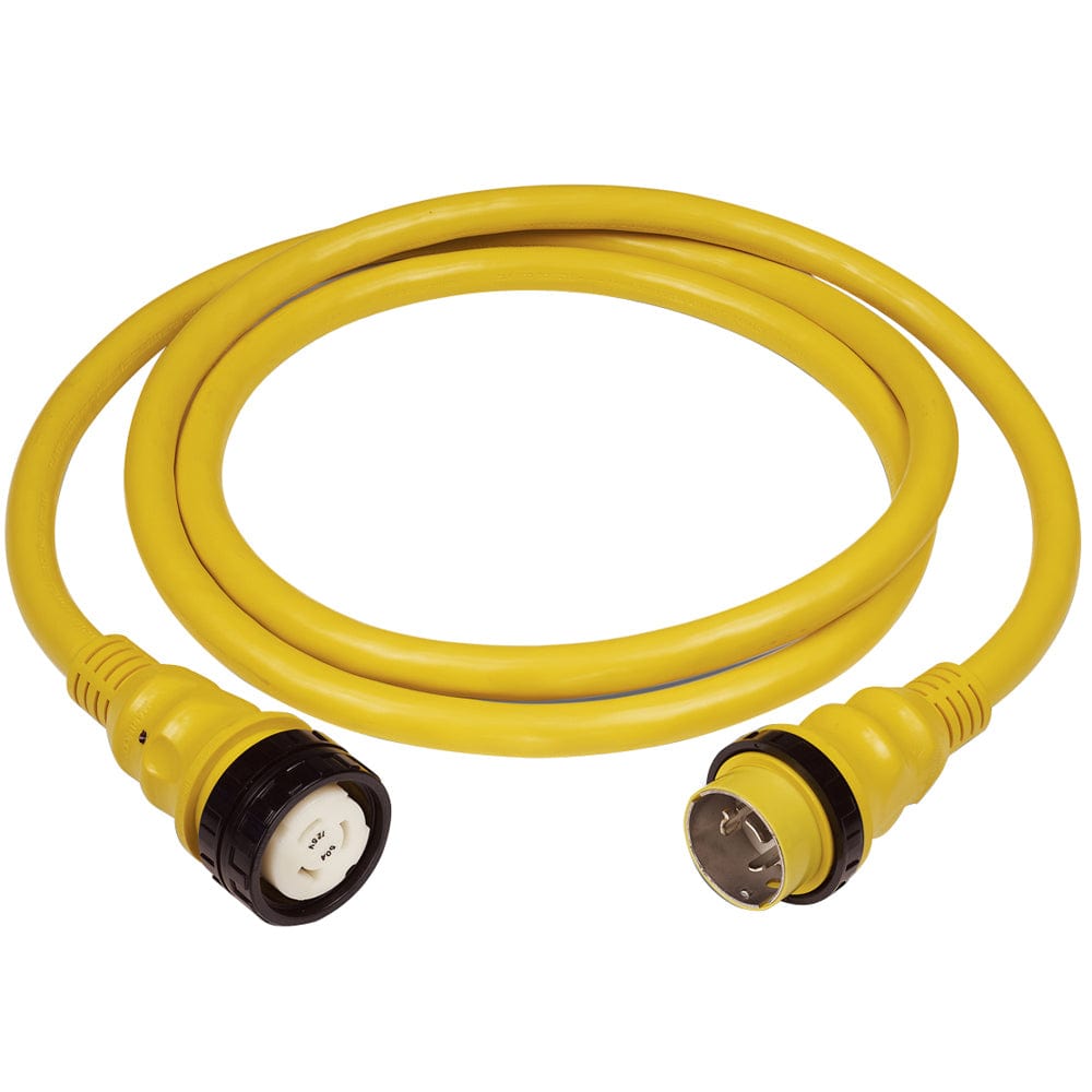 Marinco 50Amp 125/250V Shore Power Cable - 25' - Yellow [6152SPP-25] - The Happy Skipper