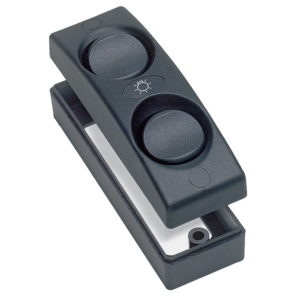 Marinco Contour 1100 Series Double Interior Switch - On/Off - Black [1101-BK] - The Happy Skipper