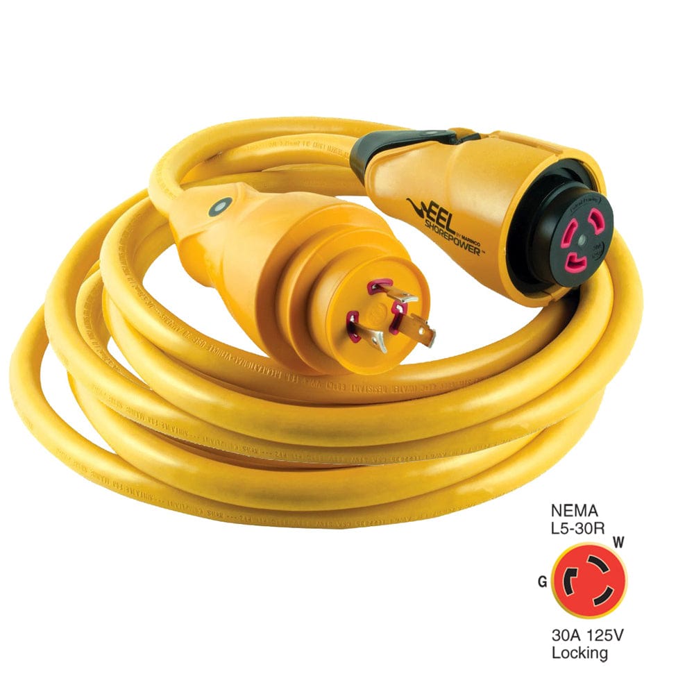 Marinco CS30-25 EEL 30A 125V Shore Power Cordset - 25' - Yellow [CS30-25] - The Happy Skipper