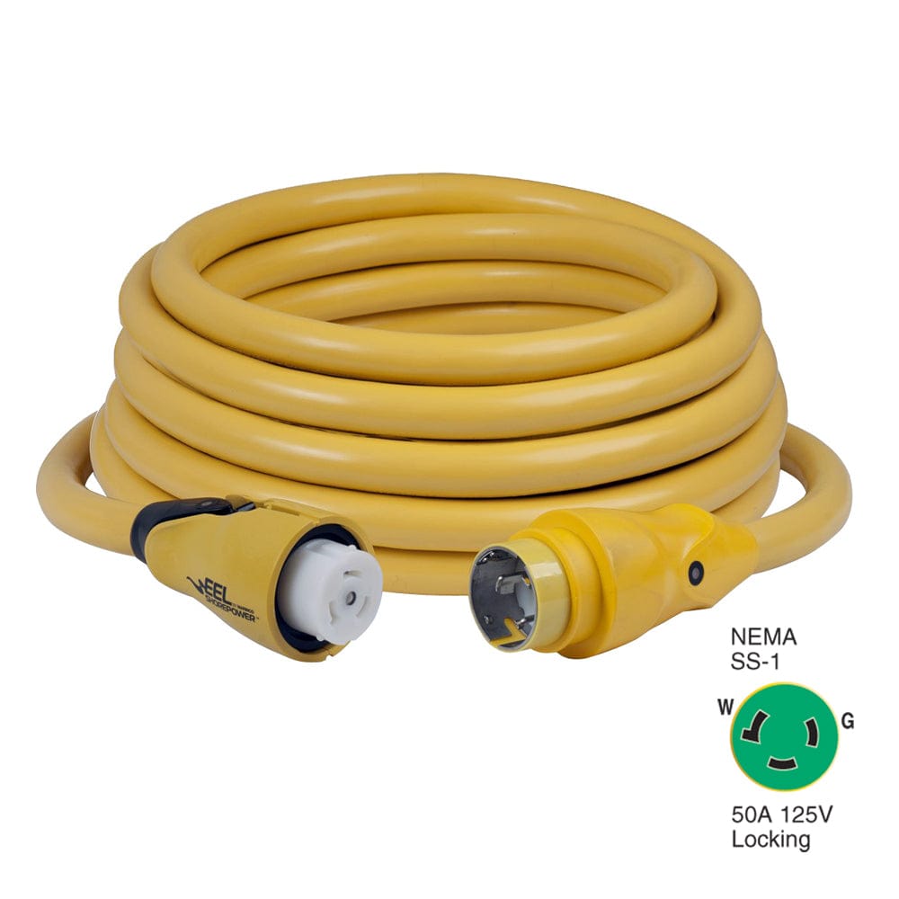 Marinco CS503-50 EEL 50A 125V Shore Power Cordset - 50' - Yellow [CS503-50] - The Happy Skipper