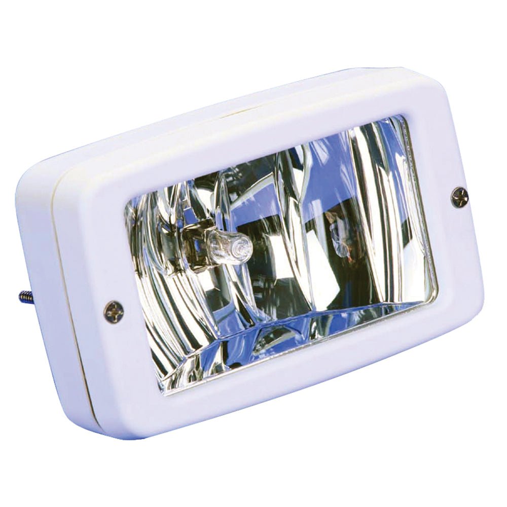 Marinco Flush Mount Halogen Deck Lamp - 12V - 55W - White [ML-005NWW] - The Happy Skipper