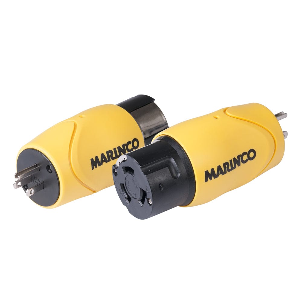 Marinco Straight Adapter - 15A Male Straight Blade to 50A 125/250V Female Locking [S15-504] - The Happy Skipper