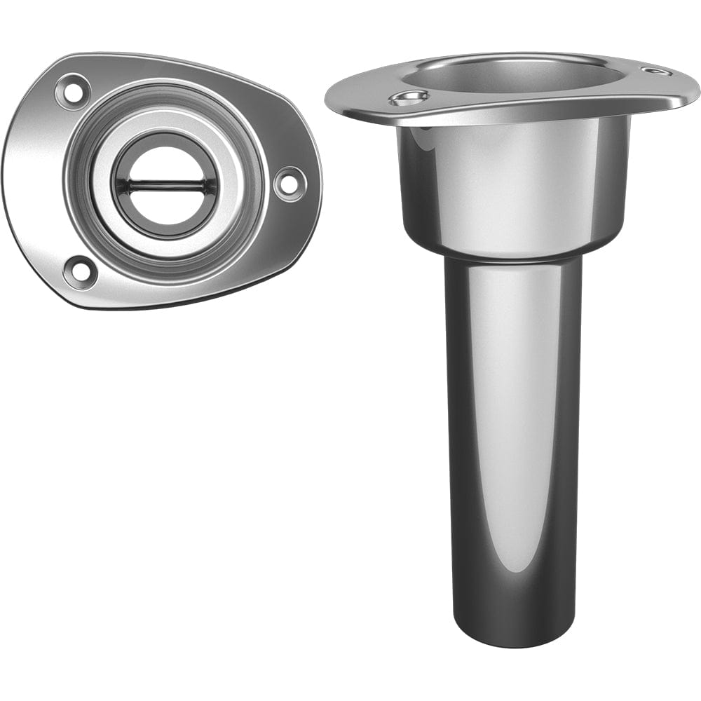 Mate Series Stainless Steel 0 Rod Cup Holder - Open - Oval Top [C2000ND] - The Happy Skipper