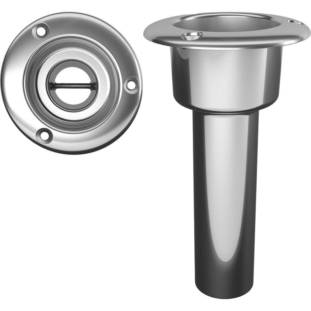 Mate Series Stainless Steel 0 Rod Cup Holder - Open - Round Top [C1000ND] - The Happy Skipper