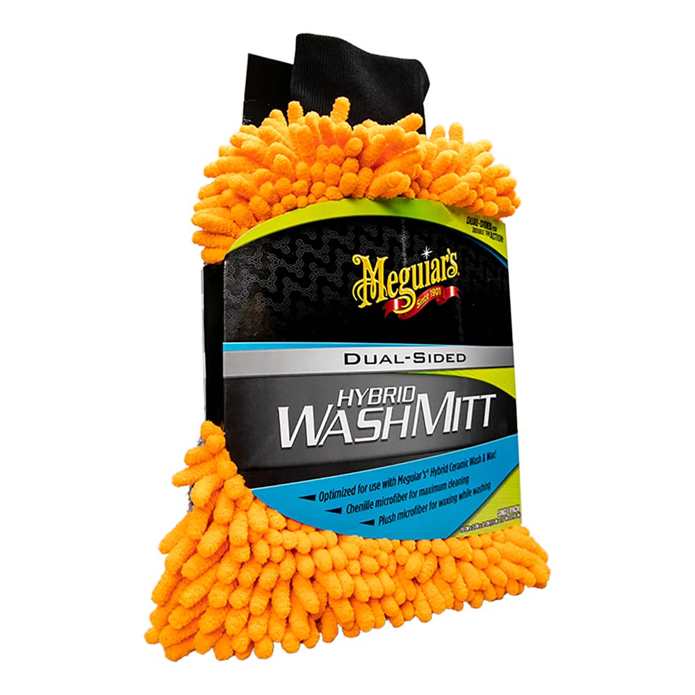 Meguiars Hybrid Wash Mitt - Extremely Plush Microfiber Wash Mitt f/Gently Waxing While Washing [X210200] - The Happy Skipper