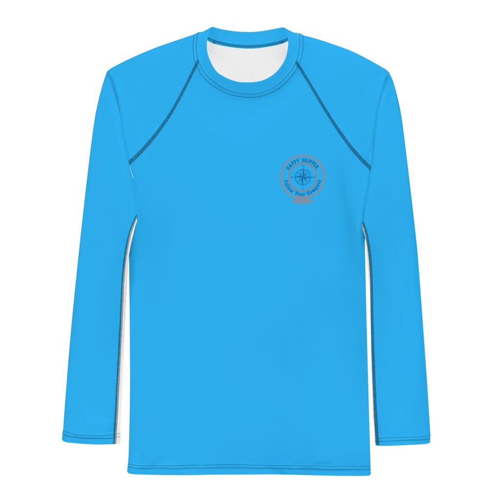 Men's Rash Guard - We're on the Same Wavelength Design with UPF 50 Sun Protection - The Happy Skipper
