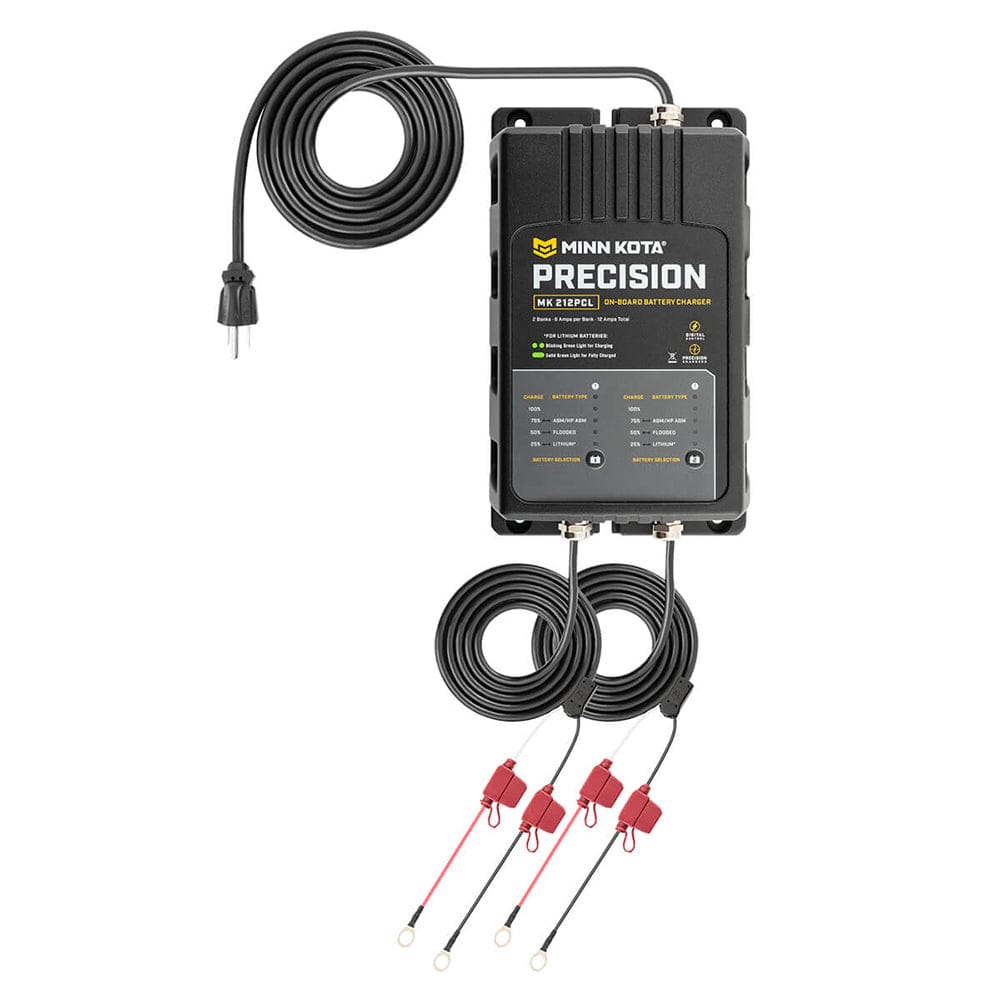 Minn Kota On-Board Precision Charger MK-212 PCL 2 Bank x 6 AMP LI Optimized Charger [1832121] - The Happy Skipper