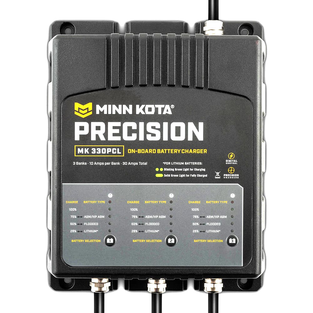 Minn Kota On-Board Precision Charger MK-330 PCL 3 Bank x 10 AMP LI Optimized Charger [1833301] - The Happy Skipper