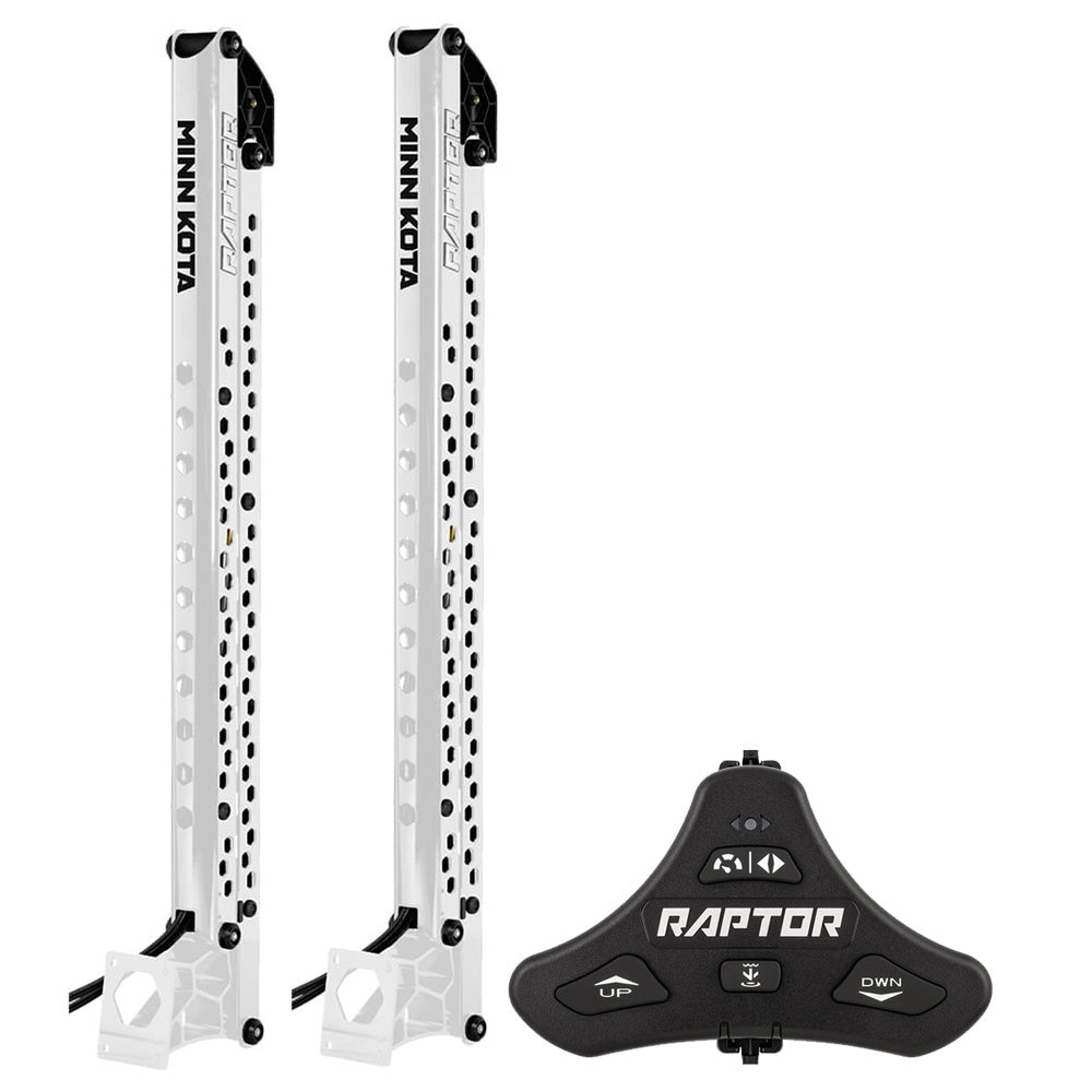 Minn Kota Raptor Bundle Pair - 10' White Shallow Water Anchors w/Active Anchoring Footswitch Included [1810631/PAIR] - The Happy Skipper