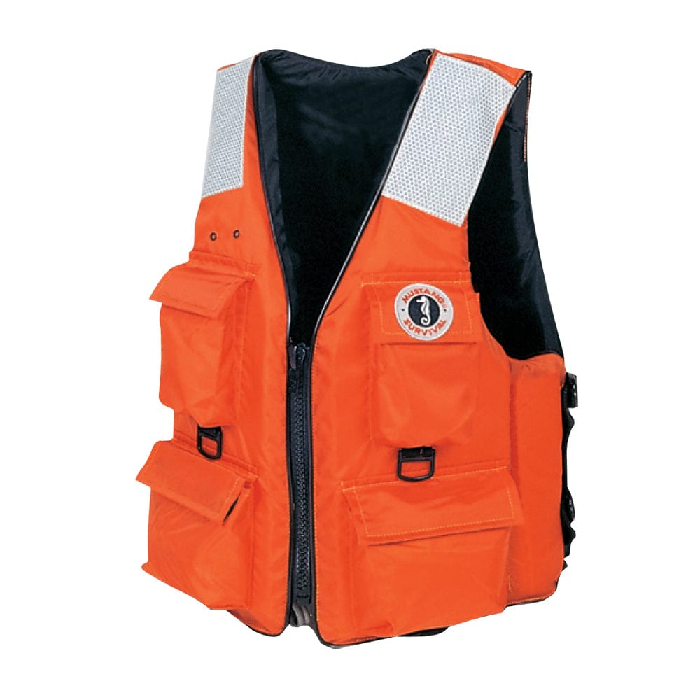 Mustang 4-Pocket Flotation Vest - Orange - XXL [MV3128T2-2-XXL-216] - The Happy Skipper