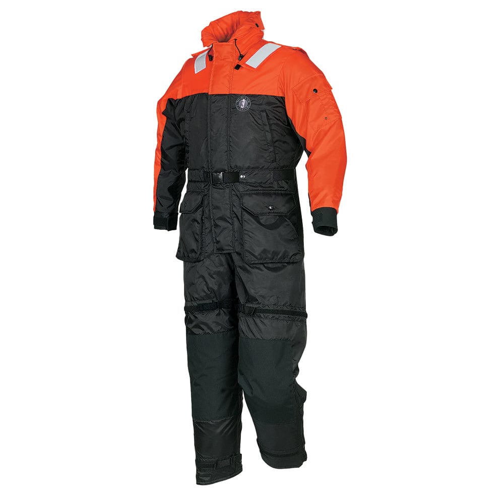 Mustang Deluxe Anti-Exposure Coverall Work Suit - Orange/Black - Medium [MS2175-33-M-206] - The Happy Skipper