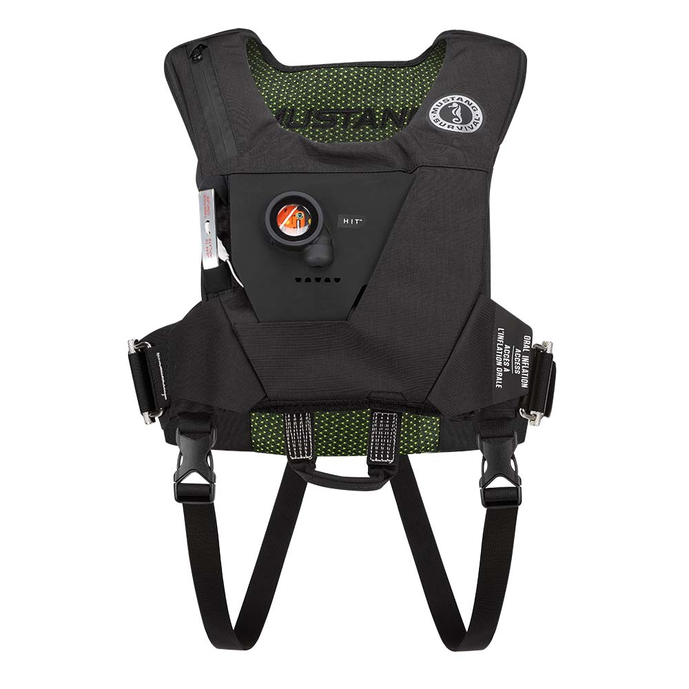 Mustang EP 38 Ocean Racing Hydrostatic Inflatable Vest - Black/Fluorescent Yellow/Green - Automatic/Manual [MD6284-263-0-202] - The Happy Skipper