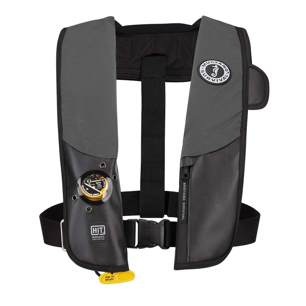 Mustang HIT Hydrostatic Inflatable PFD - Grey/Black - Automatic/Manual [MD318302-262-0-202] - The Happy Skipper