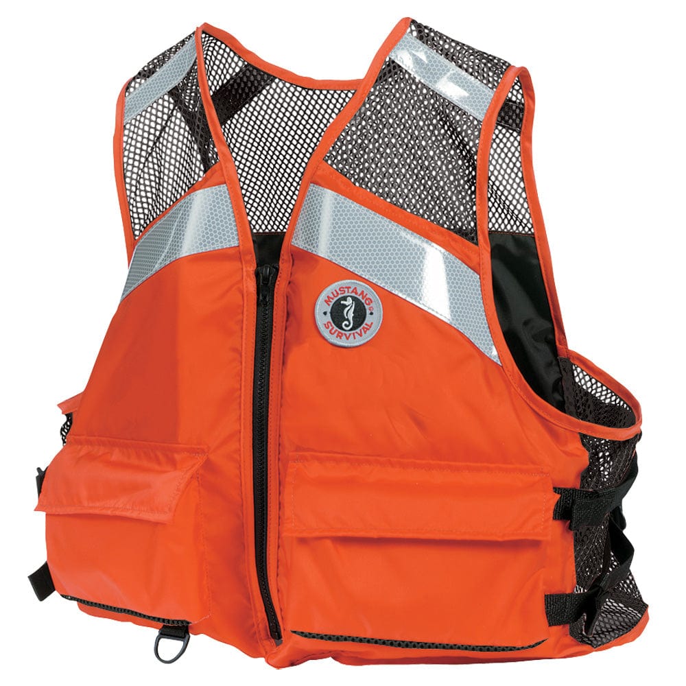 Mustang Industrial Mesh Vest - Orange - 4XL/5XL [MV1254T1-2-4XL/5XL-216] - The Happy Skipper