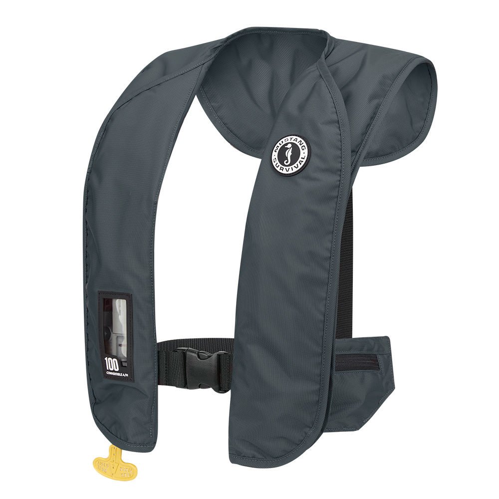 Mustang MIT 100 Convertible Inflatable PFD - Admiral Grey [MD2030-191-0-202] - The Happy Skipper