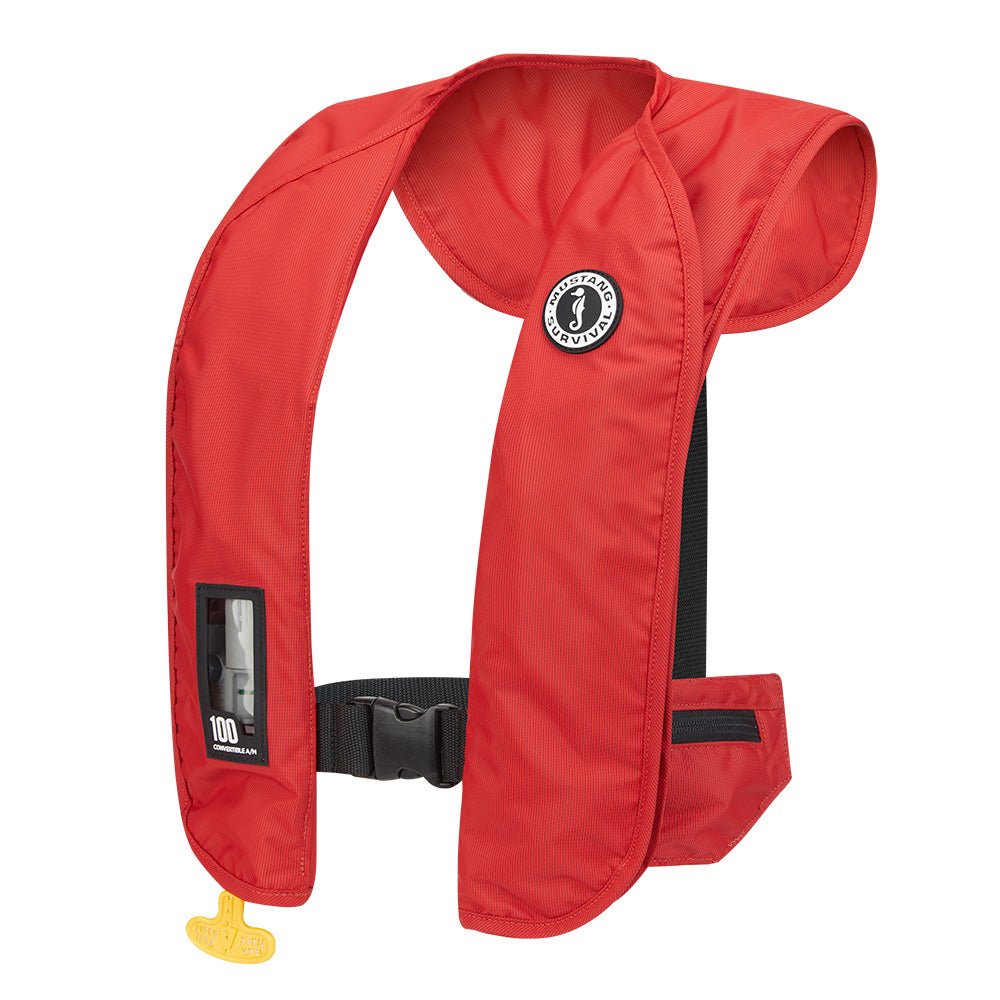 Mustang MIT 100 Convertible Inflatable PFD - Red [MD2030-4-0-202] - The Happy Skipper