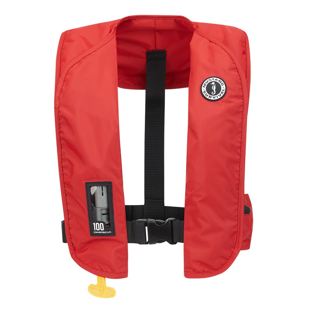 Mustang MIT 100 Convertible Inflatable PFD - Red [MD2030-4-0-202] - The Happy Skipper