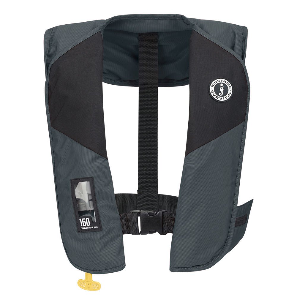 Mustang MIT 150 Convertible Inflatable PFD - Admiral Grey [MD2020-191-0-202] - The Happy Skipper
