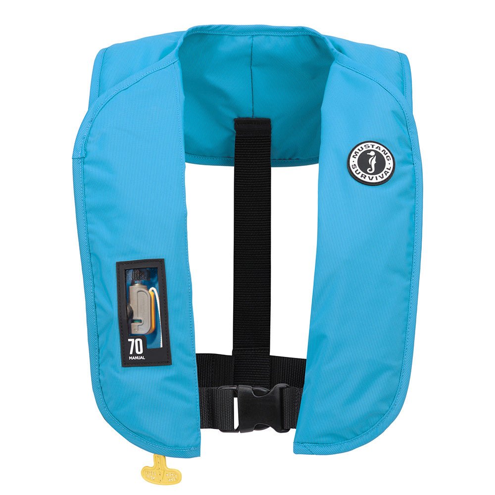 Mustang MIT 70 Manual Inflatable PFD - Azure (Blue) [MD4041-268-0-202] - The Happy Skipper