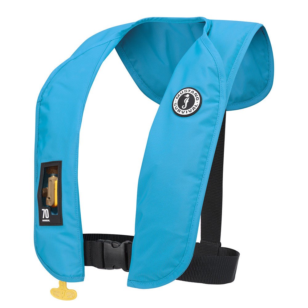 Mustang MIT 70 Manual Inflatable PFD - Azure (Blue) [MD4041-268-0-202] - The Happy Skipper